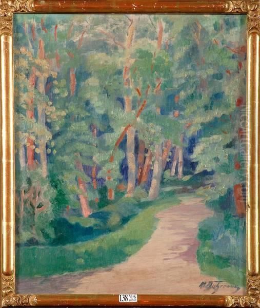 Chemin En Foret Oil Painting by W. Bicheroux