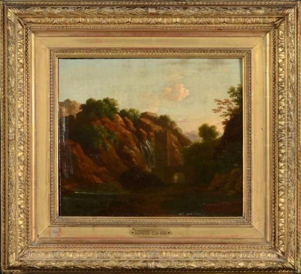 Cascade Dans Un Paysage Oil Painting by Jean Joseph Xavier Bidault