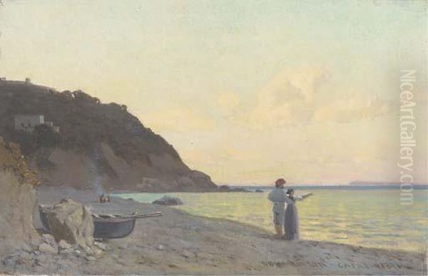 Twilight, Capri Oil Painting by Edward Binyon