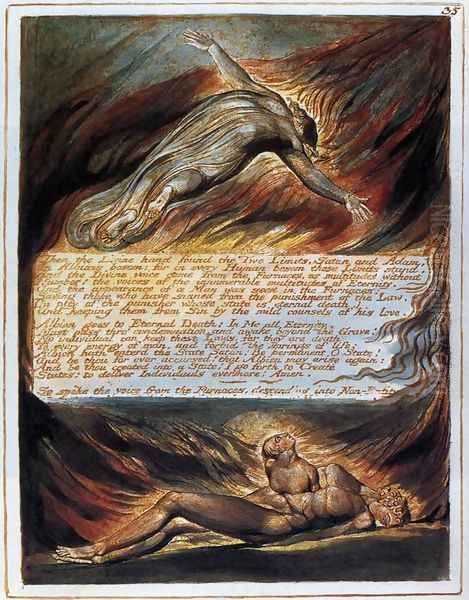 The Descent Of Christ Oil Painting by William Blake