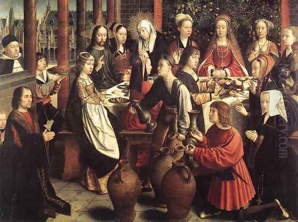 The Marriage at Cana c. 1500 Oil Painting by Gerard David