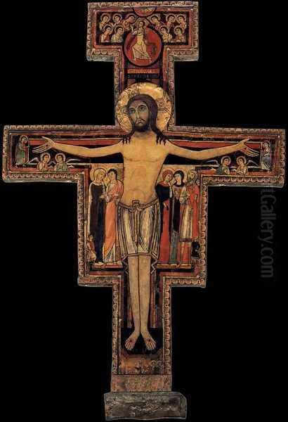 Crucifix of San Damiano (early 13th century) Oil Painting by Italian Unknown Masters