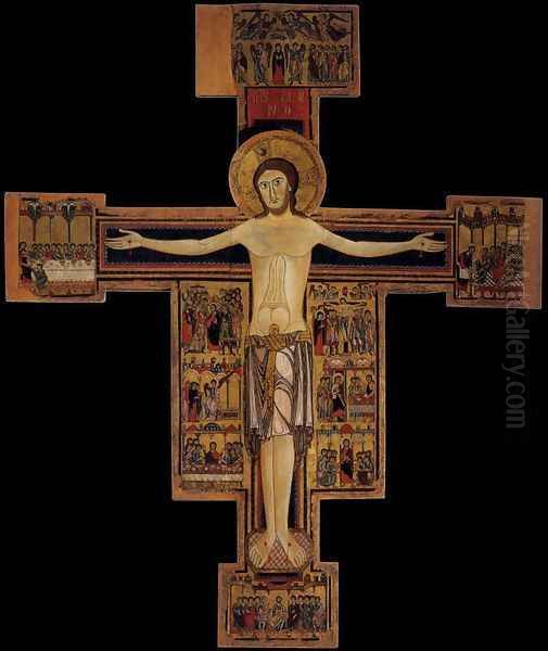 Crucifix (Cross No. 15) 1190s Oil Painting by Italian Unknown Masters