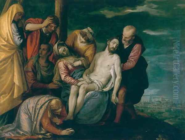 The Burial of Christ Oil Painting by Gian Battista Zelotti