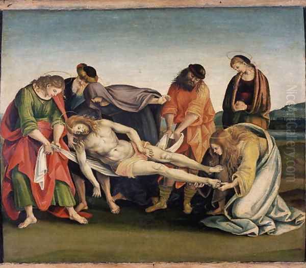 Christ being carried to his tomb, c.1507 Oil Painting by Luca Signorelli