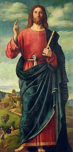 Christ Blessing, c.1500 Oil Painting by Giovanni Battista Cima da Conegliano