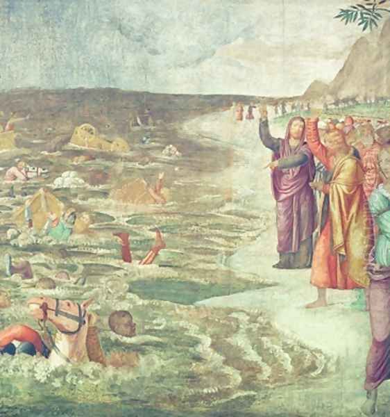 The Crossing of the Red Sea Oil Painting by Bernardino Luini