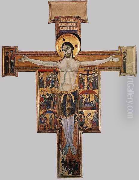 Crucifix with the Stories of the Passion (around 1200) Oil Painting by Italian Unknown Masters