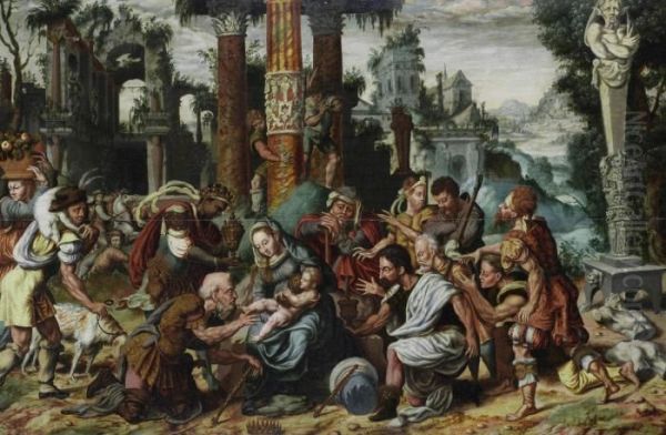 The Adoration Of The Magi Oil Painting by Cornelis Ii Buys