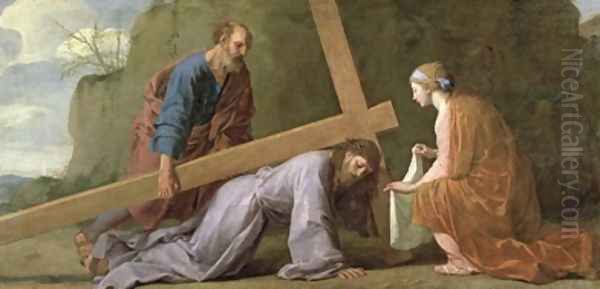 Christ Carrying the Cross Oil Painting by Eustache Le Sueur