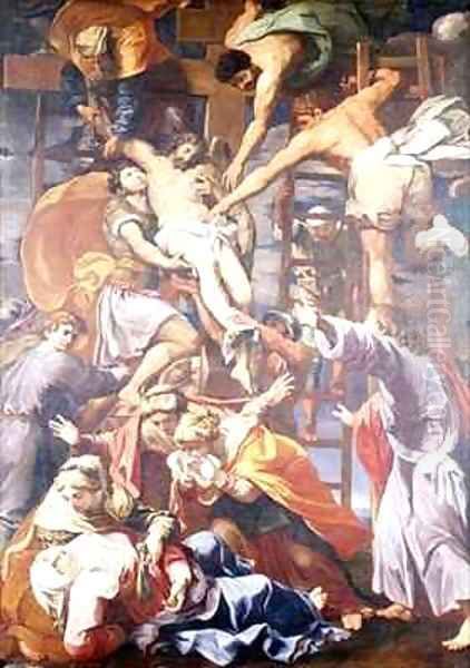 Descent from the Cross Oil Painting by Domenico Zampieri (Domenichino)