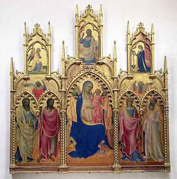 Madonna and Child with Saints Oil Painting by Fra Angelico (Guido di Pietro)