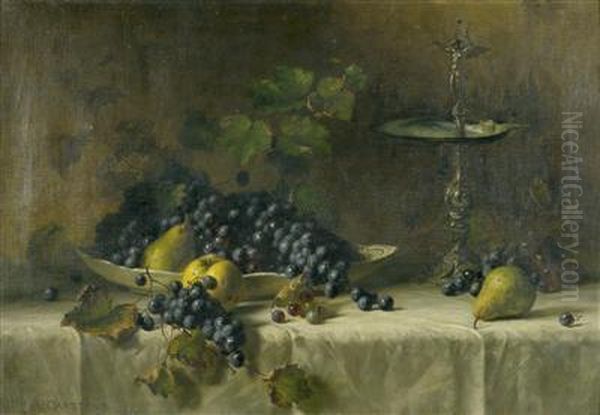 Obststillleben Oil Painting by Julius Victor Carstens