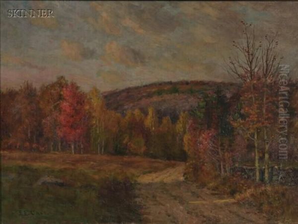 Late Afternoon, Autumn Oil Painting by Edmund E. Case