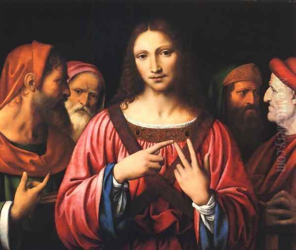 Christ disputing with the Doctors Oil Painting by Bernardino Luini