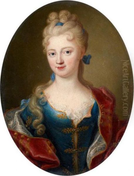 Portrait De Dame En Buste Oil Painting by Joseph II Cellony