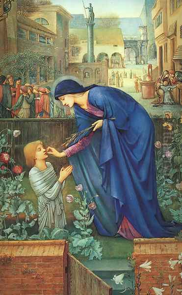 The Prioress' Tale Oil Painting by Sir Edward Coley Burne-Jones