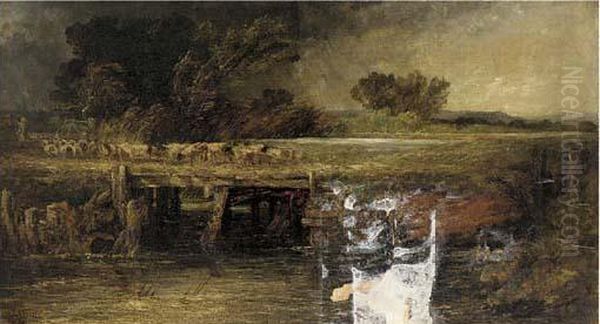 An Approaching Storm Oil Painting by George, of Chichester Smith