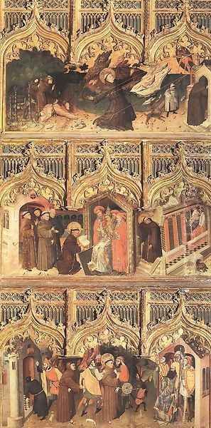 Scenes from the Life of St Francis 1440s Oil Painting by Nicolas Frances