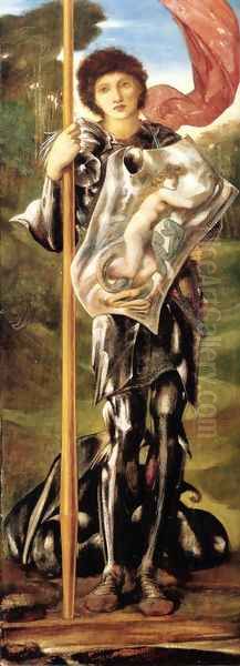 Saint George Oil Painting by Sir Edward Coley Burne-Jones