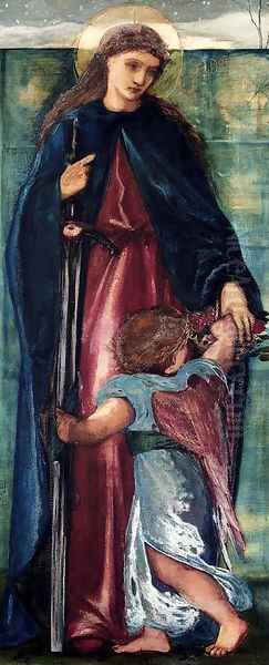 Saint Dorothy Oil Painting by Sir Edward Coley Burne-Jones