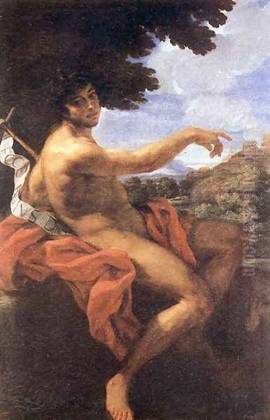 St John the Baptist c. 1676 Oil Painting by Baciccio II