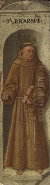 Blessed Leonard Of Assisi Oil Painting by Niccolo Antonio Colantonio