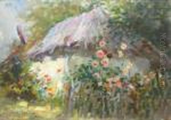 Casa Cu Nalbe Oil Painting by Virgil Condoiu