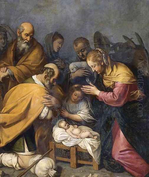 Adoration of the Shepherds Oil Painting by Matteo Rosselli