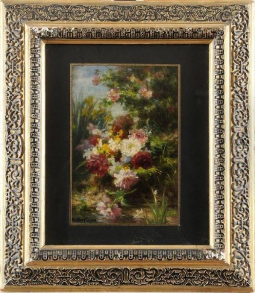 Bouquet De Pivoines Oil Painting by Charles Etienne Corpet