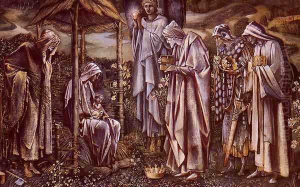 The Star Of Bethlehem Oil Painting by Sir Edward Coley Burne-Jones