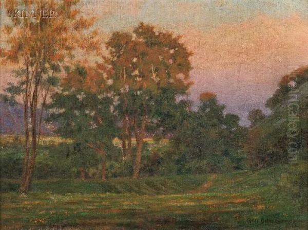 Southern California Landscape At Dusk Oil Painting by Cyrus Bates Currier