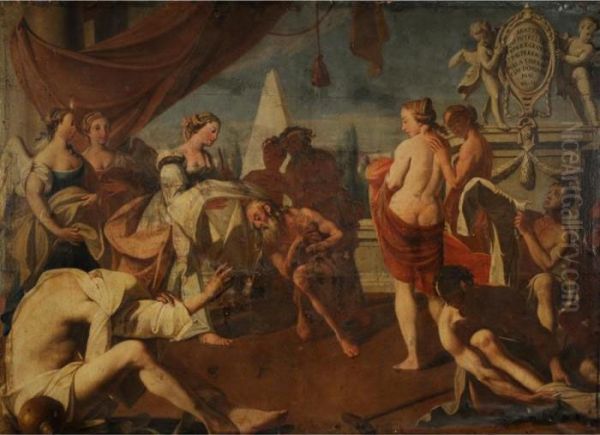 Vestire Gli Ignudi Oil Painting by Giovanni Antonio Cybei