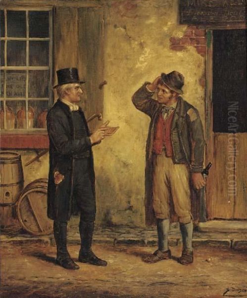 The Peril Of Whisky Oil Painting by G. Dawson