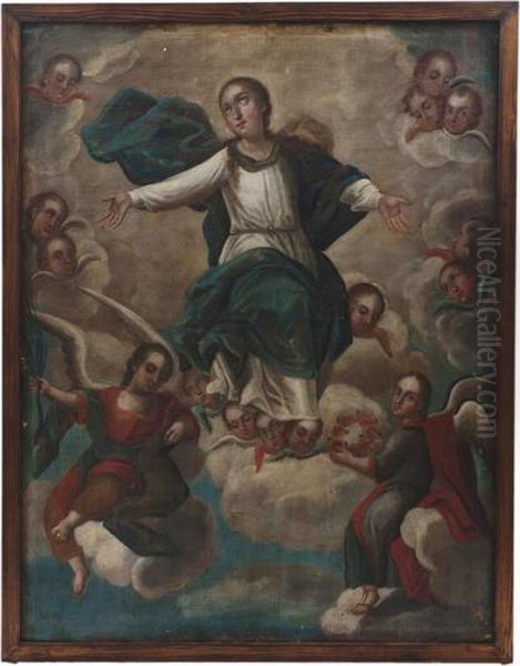 Virgen Inmaculada. Oil Painting by Jacinto De Aguilar