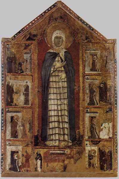 Story of St Margaret of Cortona c. 1298 Oil Painting by Italian Unknown Masters