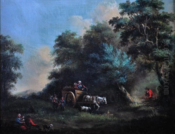  the Travellers  Oil Painting by Jan Ernst De Groot