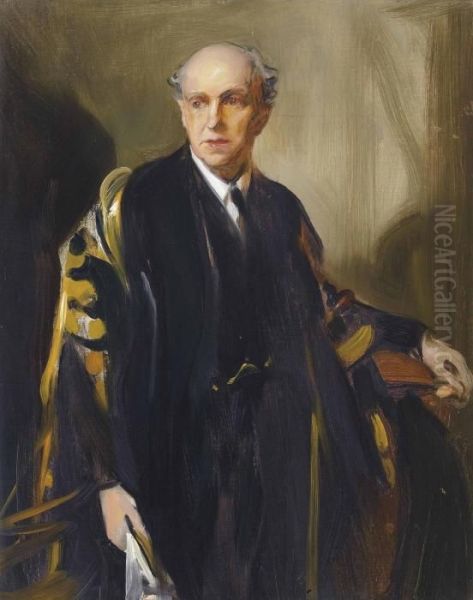 Study Of Viscount Cecil Of 
Chelwood Wearing His Robes As Chancellor Of Birmingham University Oil Painting by Philip Alexius De Laszlo