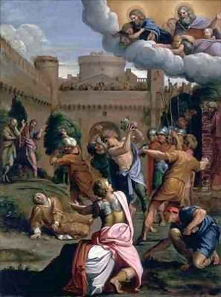 The Stoning of St Stephen Oil Painting by Domenico Zampieri (Domenichino)