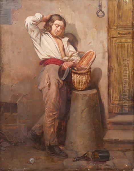 Il Garzone Del Panettiere Oil Painting by Alfred Alexandre Delauney