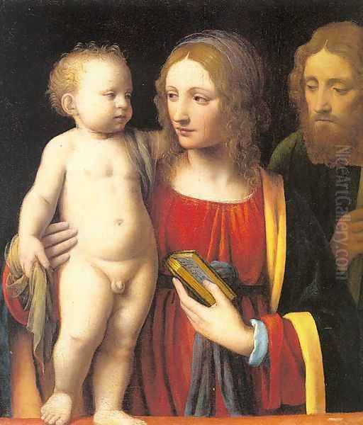 The Holy Family Oil Painting by Bernardino Luini