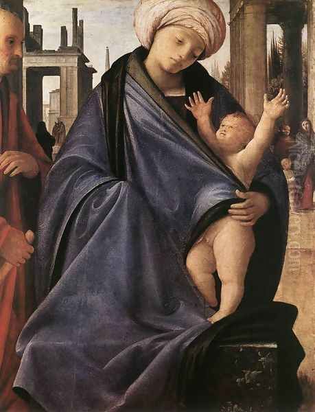 Holy Family c. 1520 Oil Painting by Bramantino (Bartolomeo Suardi)