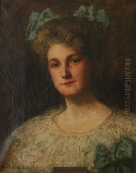 Portrait Of Florence Provost Clarendon Oil Painting by Percival Deluce