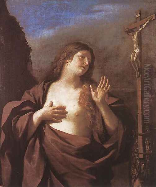 Mary Magdalene in Penitence Oil Painting by Giovanni Francesco Barbieri