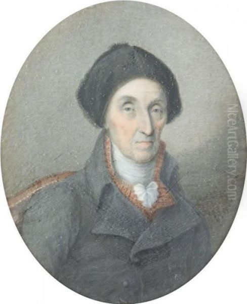 Brustportrat Von Johann Heinrich Otthmar Venner Oil Painting by Joseph Eug. Desvernois