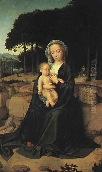 The Rest on the Flight into Egypt 1513-23 Oil Painting by Gerard David