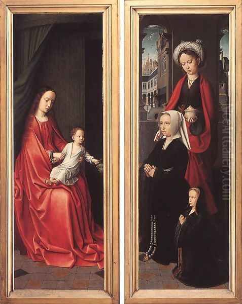 Triptych of Jan Des Trompes (rear of the wings) 1505 Oil Painting by Gerard David