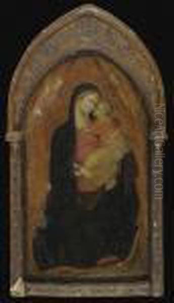 Madonna And Child With Two Angels Oil Painting by Dal Giovanni Marco Di Ponte