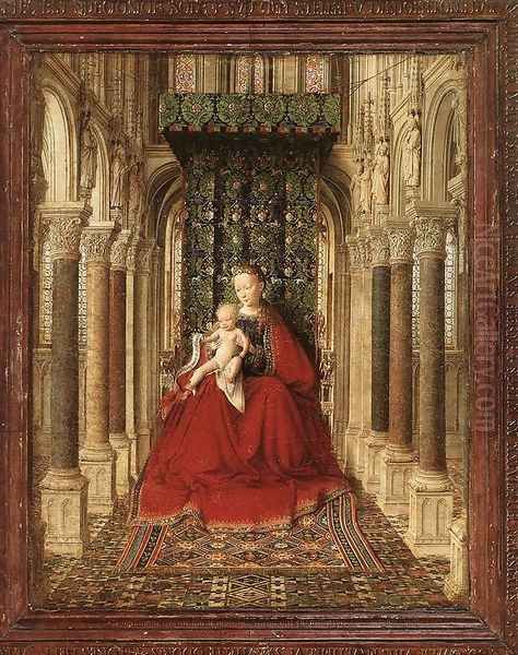 Small Triptych (central panel) c. 1437 Oil Painting by Jan Van Eyck