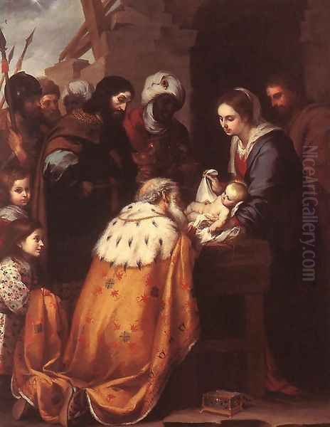 Adoration of the Magi 1655-60 Oil Painting by Bartolome Esteban Murillo